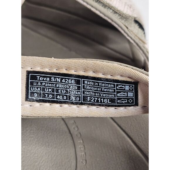 Teva Tirra Hiking Sandals Womens Size 9 Strappy Pink Shoes Shoc Pad Footbed - Picture 7 of 7